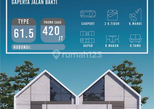 RUMAH MEWAH VIEW SAWAH GAPERTA JALAN BAKTI CUMA 399jt CASH  2