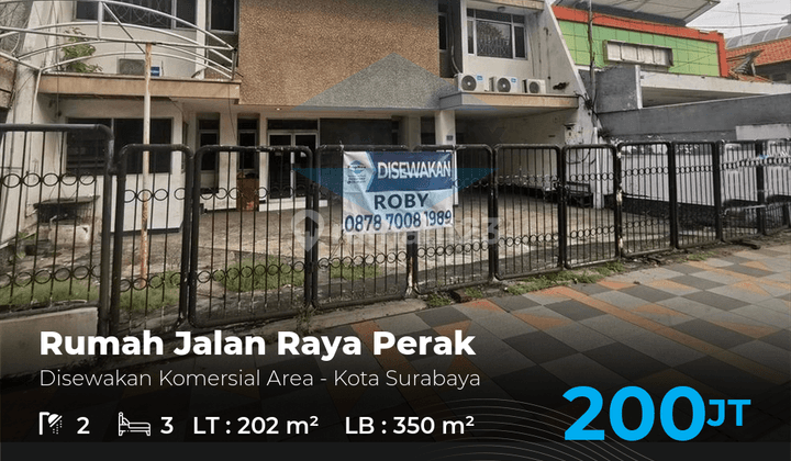 Disewakan rumah kantor di raya perak - nol jalan raya  1