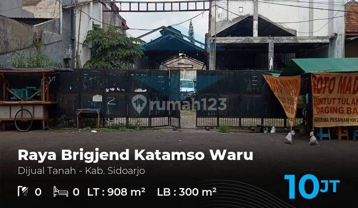 Tanah di Brigjend katamso Waru SHM, jalan raya 1