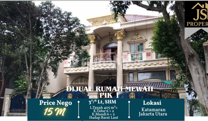 Dijual Rumah 3,5 Lantai di Pantai Indah Kapuk 1 - Jakarta Utara SHM