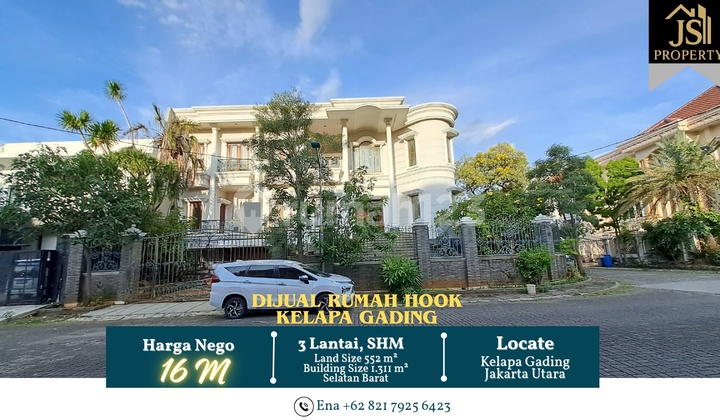 Dijual Rumah Hook 3 Lt di Kelapa Gading - Jakarta Utara