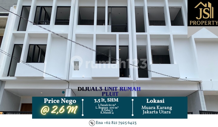For Sale 3 Units of 3.5-Story Houses in Pluit Penjaringan - North Jakarta with SHM 2