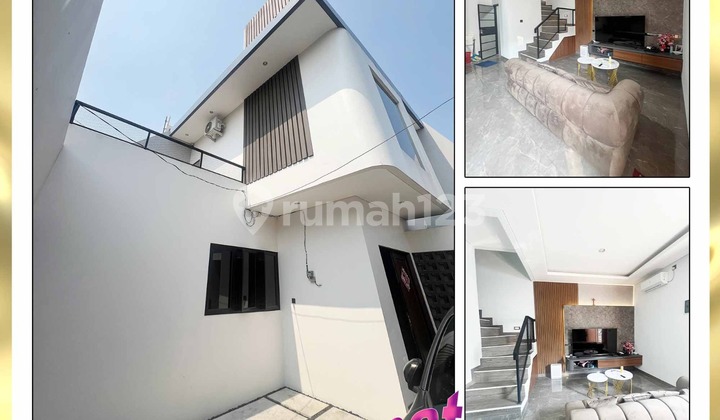 Dijual Rumah Hoek 3 Lantai di Kavling Dki, SHM Furnish Meruya - Jakarta Barat.