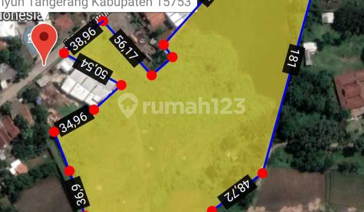 Industrial land for sale on Jl. Munjul - Cileles - Tigaraksa