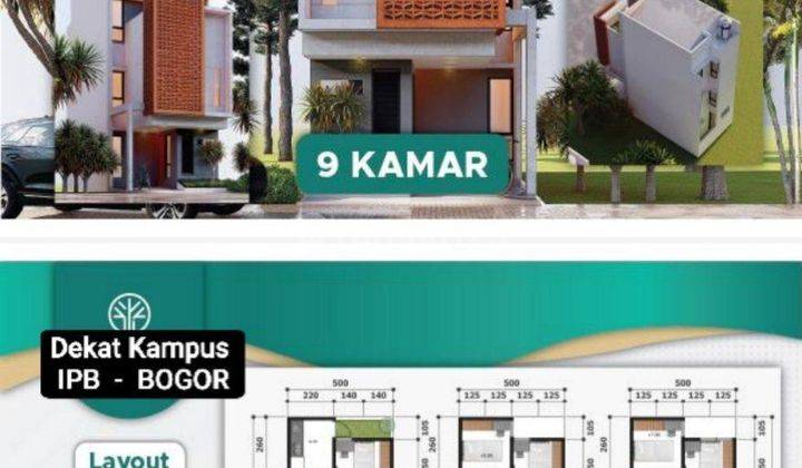 Rumah Kost 3 lt dekat Kampus IPB 2