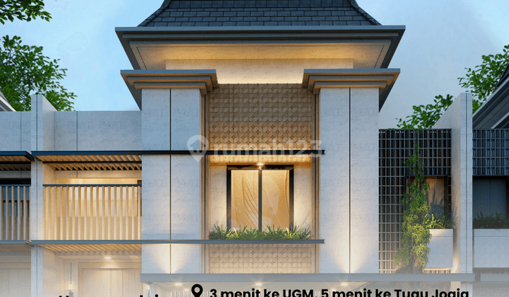 Rumah 3 Lantai SHM di Jogja, Klasik Mewah Desain Bangsawan 1