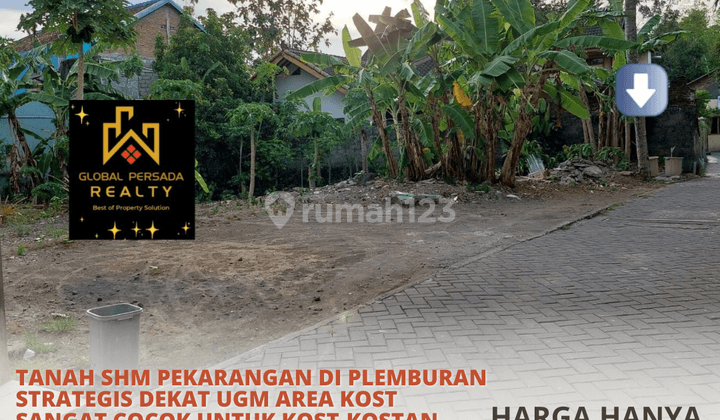 TANAH SHM PEKARANGAN DI PLEMBURAN DEKAT UGM AREA KOST 1