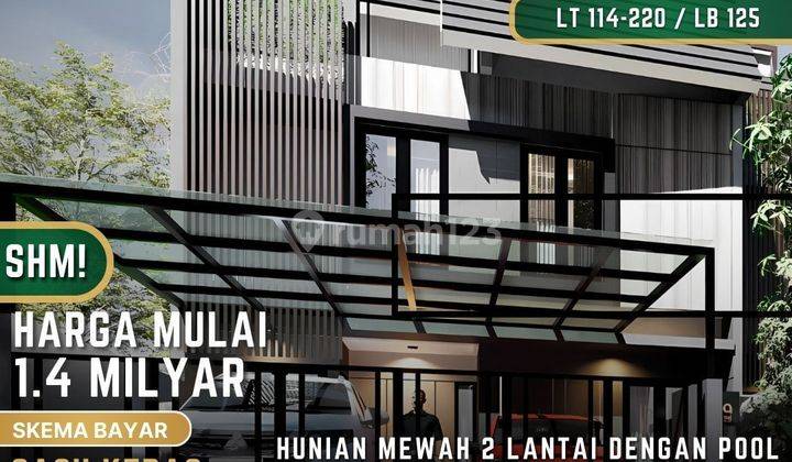 Rumah 2 Lantai Baru SHM di Jalan Kalurang, Ada Kolam Renang  1