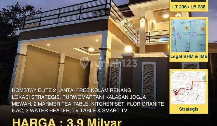 Rumah SHM Siap Huni Homestay Elite 2 Lantai Free Luxury Pool 1