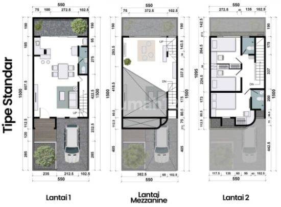 Rumah Baru 2 Lantai + Mezzanine Little Santorini Di Citra 2, Jakbar 2