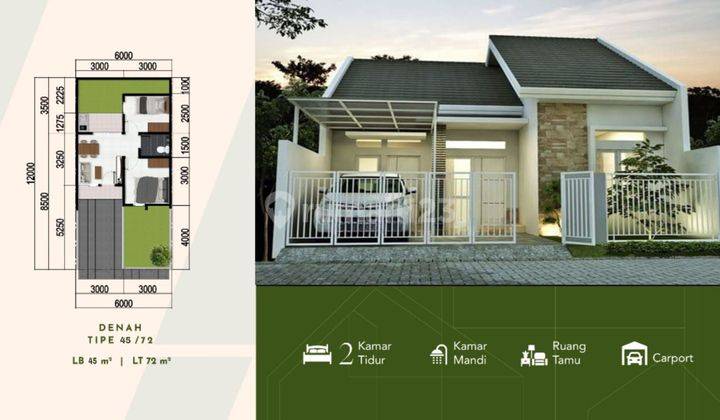 Di jual rumah dalam cluster di bunder jatiluhur 2