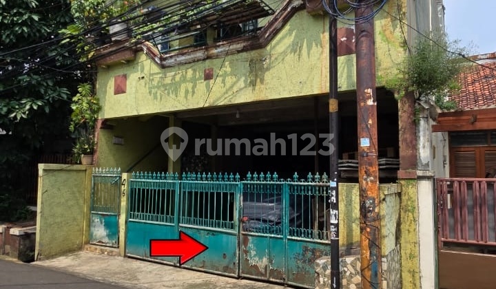 Rumah Lama 2 Lantai Luas 151 M Di Jalan Kemuning Pejaten,dekat Krl Cash Only
