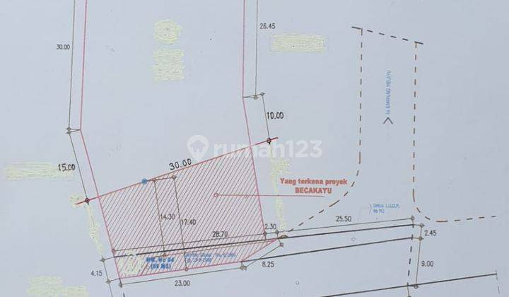 Tanah Strategis Di Jalan Cawang Kecamatan Jatinegara Posisi Dua Muka Atau Hook 1945 m² SHM  2