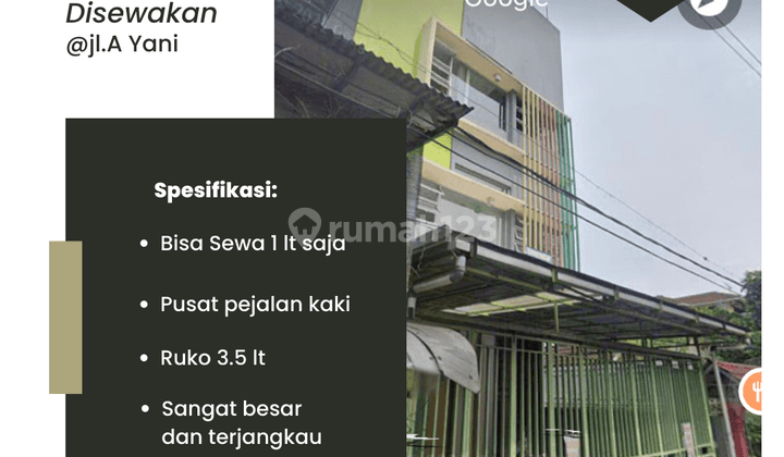 Ruko 3 Lantai 141m2 Di Pusat Kota Sukabumi, Bisa Sewa 1 Lantai Saja 1