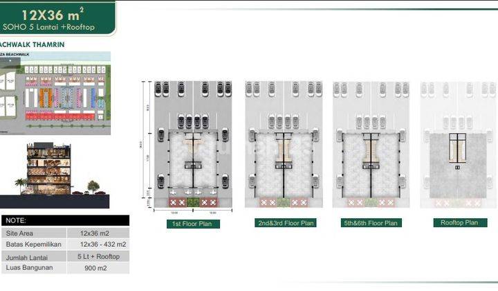 Ruko Dijual Pik 2 Soho Ginza Beachwalk Thamrin 12X36 5 Lantai Ada Rooftop Bisa Cicilan 60X 2