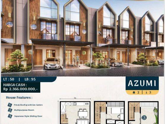 Rumah Dijual Pik 2 Sapporo Residences Uk 5X10 Azumi 3 Lantai Termurah 1