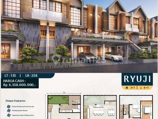 Rumah Dijual Pik 2 Sapporo Residences Uk 9X15 Ryuji 3 Lantai Termurah 1