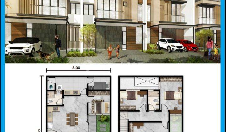 Rumah Pik 2 Dijual Kuningan Viilage Ukuran 8X15 Garnet 2 Lantai Bisa Cicilan 2