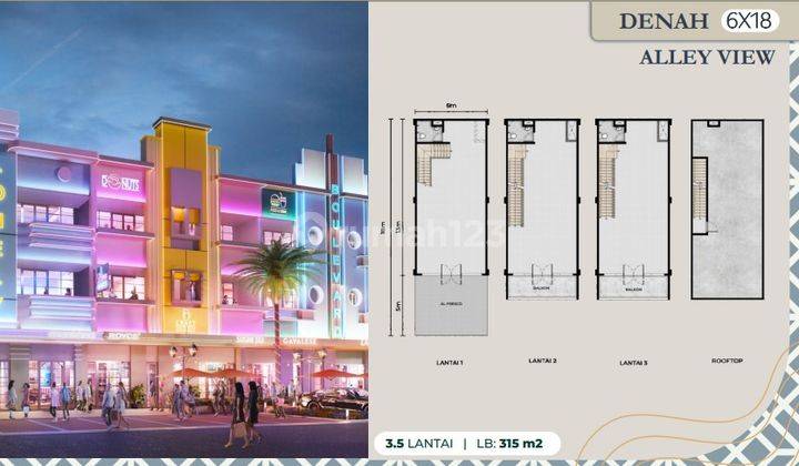 Ruko Pik 2 Dijual Soho Miami Ocean Drive Uk 6X18 3.5 Lantai Alley View Ada Rooftop Bisa Cicilan 1