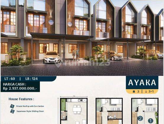 Rumah Dijual Pik 2 Sapporo Residences Uk 5X12 Ayaka 3 Lantai Termurah 1