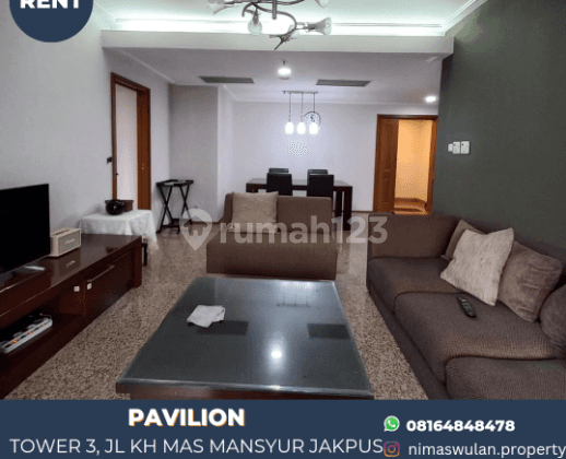 For Rent Apartment Pavilion Jakarta Pusat 3 Br 1