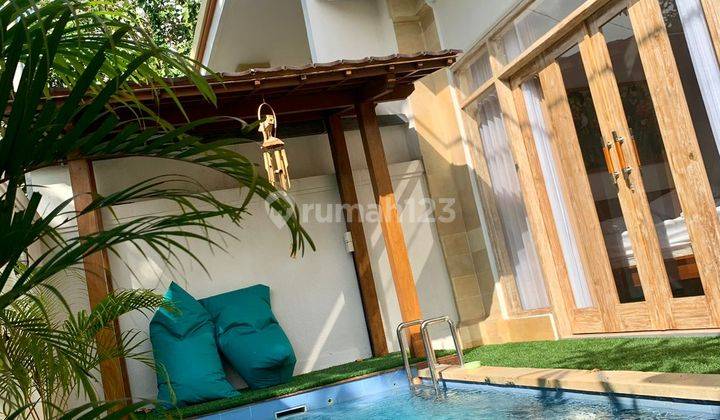 Villa Tropis Dengan View Gunung Dan Sawah Hijau Dekat Canggu 1