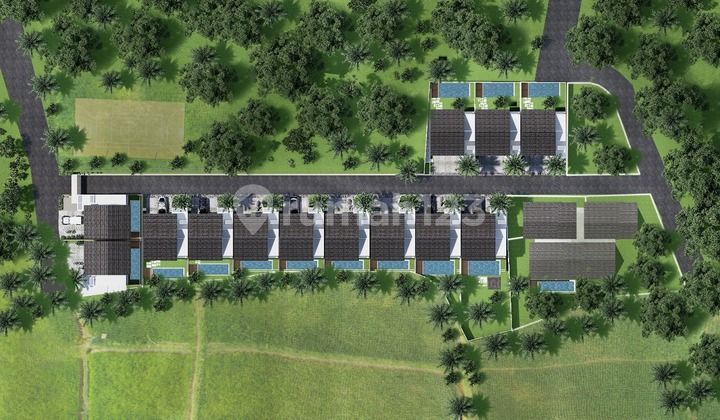 Villa Jual Di Tukad Yeh Aya Dekat Sanur Brand New Furnishes Shm View Sawah  2