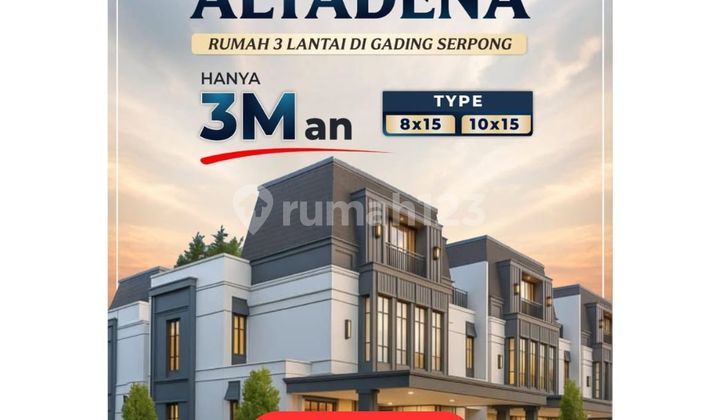 Early bird price is still only 3 million for the most luxurious in Gading Serpong! Altadena