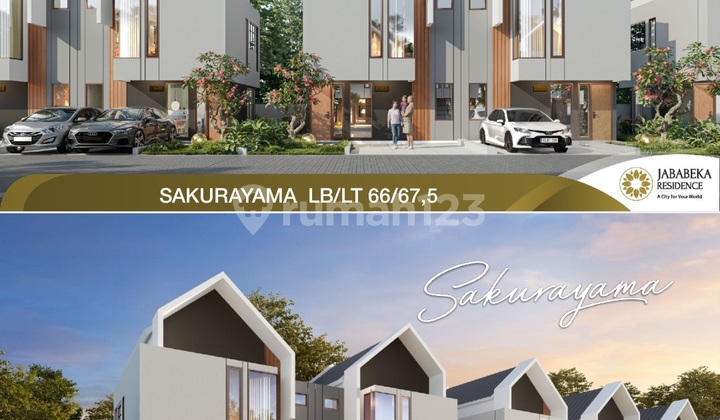 Rumah modern dua lantai fasilitas sport hub di Jababeka