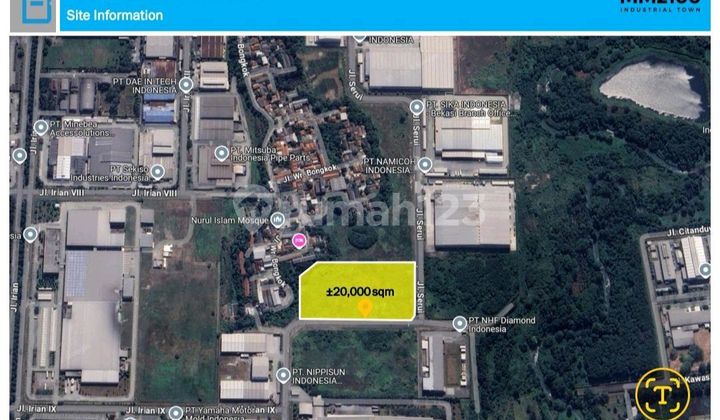 Dijual Tanah Kavling Industri Siap Bangun di Lokasi Strategis