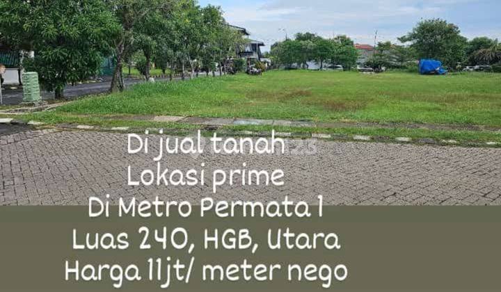 Tanah hoek 300m2 di Metro Permata 1  2