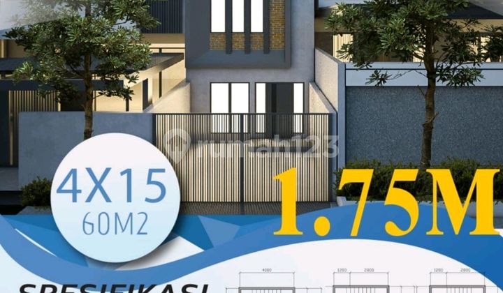 Rumah 3 Lantai Uk 4x15 Di Taman Palem