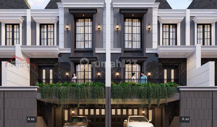 Rumah 3 Lantai Tropical + Rooftop Fasilitas Pool Bambu Apus Cipayung 1
