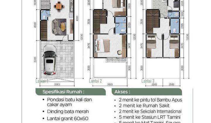 Rumah Mewah Exclusive 3 Lt Harga 1man Di Lokasi Strategis Bambu Apus 3