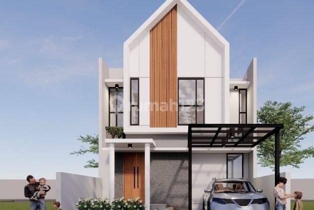 Rumah 2 Lantai Model Skandinavia Dekat Pintu Tol Jati Warna 1