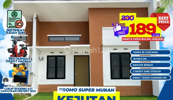 Rumah Minimalis Strategis Dekat Stasiun Cilejit 1