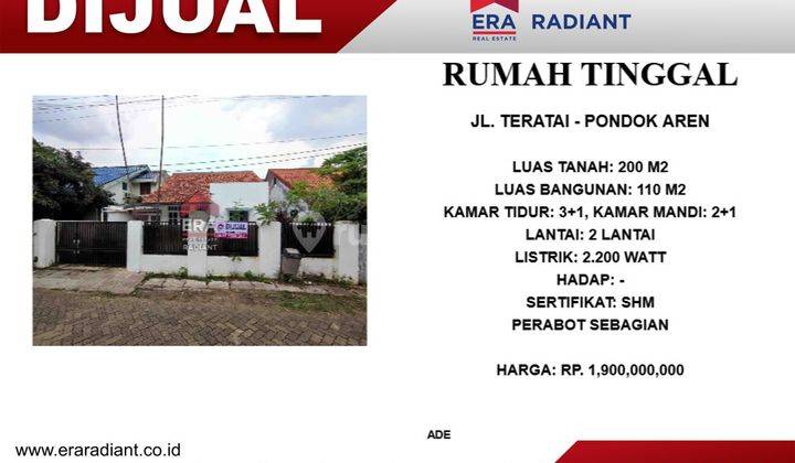 Rumah SHM di Jl. Teratai, Tangerang Selatan 1