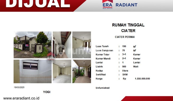 Rumah Dijual di Ciater Permai | Posisi Hook dan Tidak Banjir 1