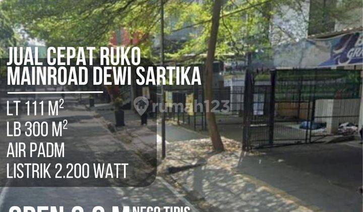 Ruko di Mainroad Dewi Sartika 111 m SHM 3 lantai 1