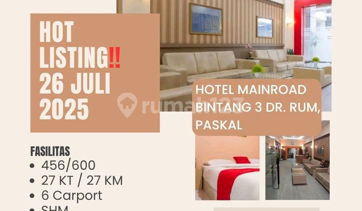 2.5 Story Hotel in Pasirkaliki Wing, SHM, Near Mall