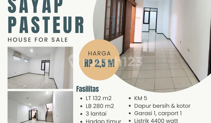 Rumah 3 Lantai Di Sayap Pasteur Shm Rumah 3 Lantai Di Sayap Pasteur Shm