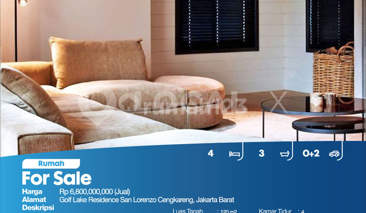 Rumah Golf Lake Residence San Lorenzo Cengkareng, Jakarta Barat 2