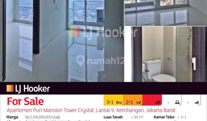 Apartemen Puri Mansion, Tower Crystal, Lantai 9, Kembangan, Jakarta Barat 2