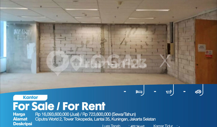 Ciputra World 2 Office, Tokopedia Tower, 35th Floor, Kuningan, South Jakarta