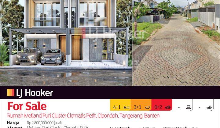 Rumah Metland Puri Cluster Clematis Petir, Cipondoh, Tangerang, Banten 2