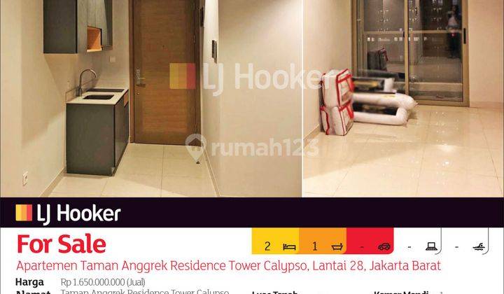 Apartemen Taman Anggrek Residence Tower Calypso, Lantai 28, Jakarta Barat 2