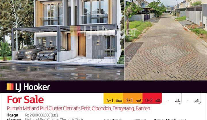 Rumah Metland Puri Cluster Clematis Petir, Cipondoh, Tangerang, Banten 2