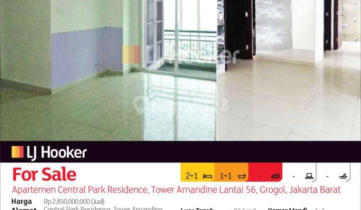 Apartemen Central Park Residence, Tower Amandine Lantai 56, Grogol, Jakarta Barat 2