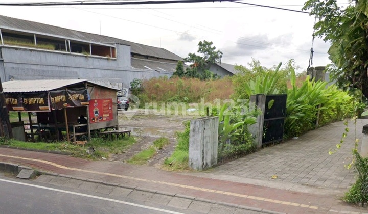 For Rent: An Empty Plot of Land Located on Main Road By Pass Ngurah Rai, Access to Griya Anyar Street, Pemogan, Near Polo Tanah Kilap