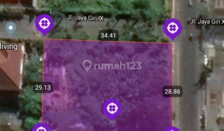 Dijual sebidang tanah di jalan utama jaya giri renon posisi Hook hadap timur 6